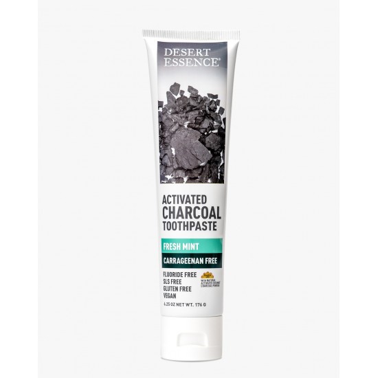 ACTIVATED CHARCOAL TOOTHPASTE CARRAGEENAN,FLUORIDE FREE, SLS, AND GLUTEN FREE (VEGAN)
