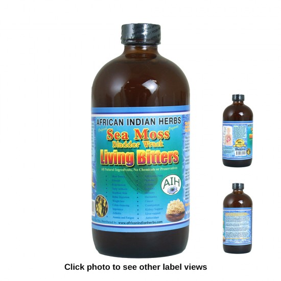 Sea Moss Living Bitters - aid in digestion and help your body efficiently eliminate waste and toxins to increases libido 16 oz