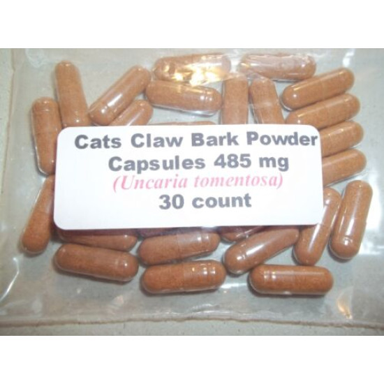 Cats Claw Bark c/s (Unicaria tomentosa)/ Powder 30 Capsules  herpes, human papilloma virus, and HIV),