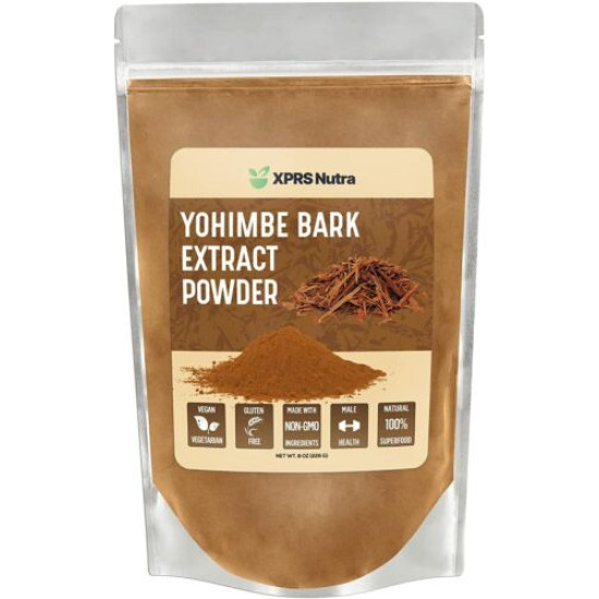 Pure Yohimbe Bark Powder - Natural Aphrodisiac and Energy Booster" Capsules 