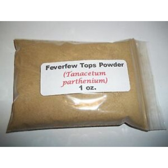 1 oz. Feverfew herb powder (Tanacetum parthenium)