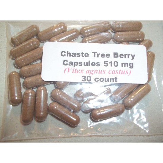 Chaste Tree (Vitex) Berry Powder Capsules (Vitex agnus castus) 510 mg - 30 count