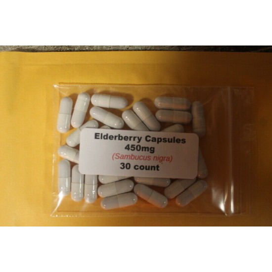 Elderberry Powder Capsules (Sambucus nigra) 450mg - 30 count