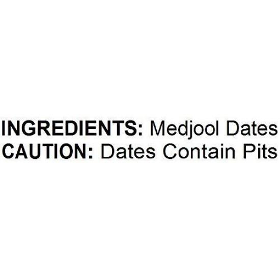  Dates Medjool - Premium Quality, Large Size, Fat-Free, Cholesterol Free, Sodium Free, High in Potassium, Grown in Israel