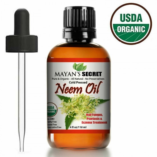 NEEM OIL USDA CERTIFIED ORGANIC UNREFINED CONCENTRATE COLD PRESSED RAW PURE 4 OZ
