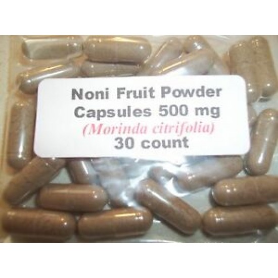 Noni Fruit Powder Capsules (Morinda citrifolia) 500 mg - 30 Count