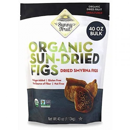 Dried Figs ORGANIC  -rich in fiber, antioxidants, potassium, and magnesium. No added sulfurs, sugars, syrups 2.5 lbs