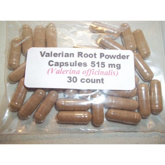 Valerian Root Powder Capsules  515 mg - 30 Count