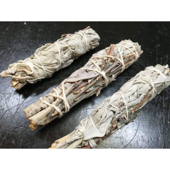 White Sage Smudge Stick 4" - 5"  2 pack, Herb House Cleansing Negativity Removal- Remove Negative Energy  