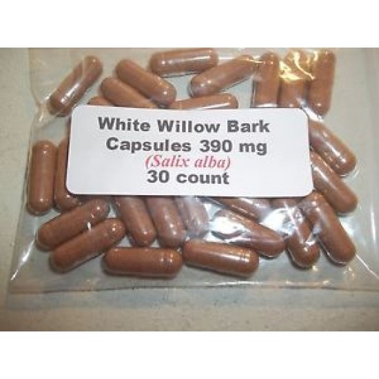 Red/White Willow Bark (Cancansa) Powder Capsules (Salix alba) 390 mg.  30 count