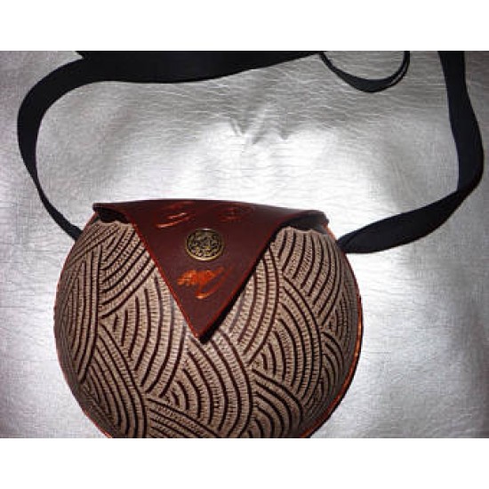 Luxury  Calabash handbag/purse carved Style Unique Handamde Fresh From Jamaica 