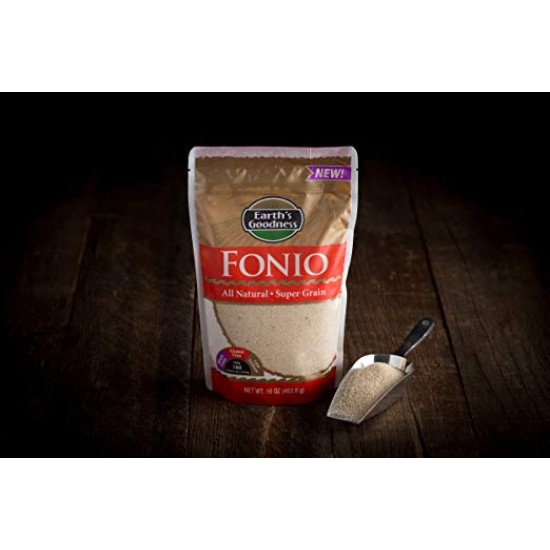 Fonio All Natural  Ancient African Super Food Alkaline Vegan -Grown in West Africa (Case of 4) 