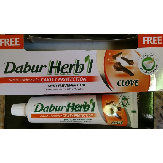 Dabur Herbal Toothpaste With, No Fluoride, No Harmful Chemicals Suitable for Vegans Clove